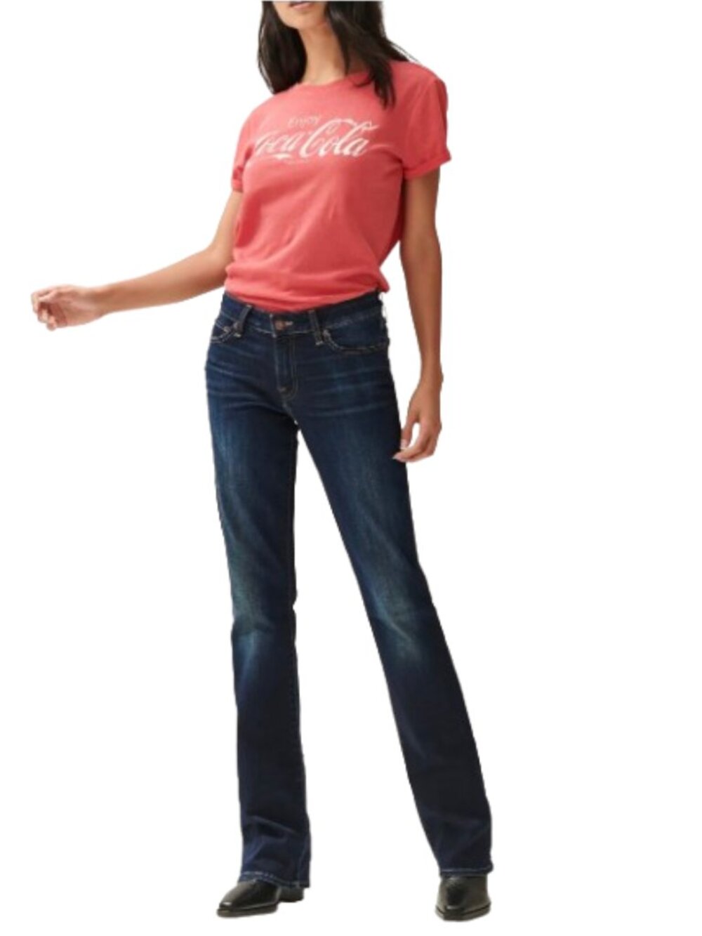 Lucky Brand Women's "Lolita Boot" Dark Wash Flare Jeans Mid-Low Rise, size 14/32